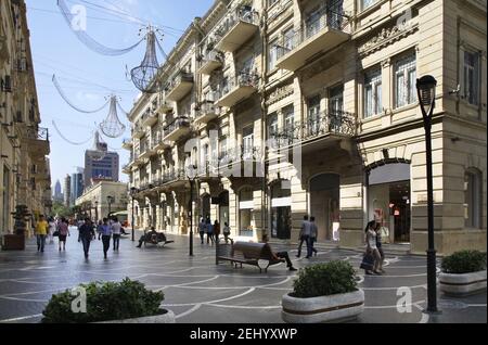Rue Nizami (marché). Bakou. Azerbaïdjan Banque D'Images