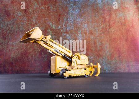 Matchbox jouet caterpillar traxcavator des années 1970. Banque D'Images