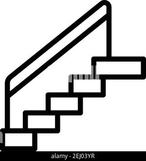 Icône escalier. Icône vectorielle de l'escalier pour la conception de sites Web isolée sur fond blanc Illustration de Vecteur