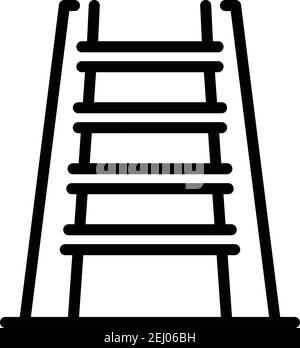 Icône d'échelle portable. Contour de l'icône de vecteur d'échelle portable pour la conception de Web isolée sur fond blanc Illustration de Vecteur