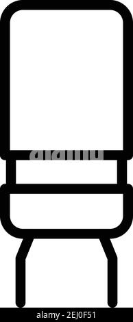 Icône de composant de résistance. Contour de l'icône de vecteur de composant de résistance pour la conception de bande isolée sur fond blanc Illustration de Vecteur