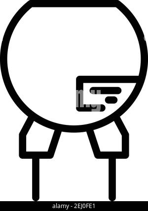 Icône de résistance variable. Décrivez l'icône de vecteur de résistance variable pour la conception de sites Web isolée sur fond blanc Illustration de Vecteur