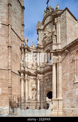 Cathédrale Eglise Basilique Metropolitana de la Asunción de Nuestra Senora Santa María Valencia ville, Espagne, Europe Banque D'Images