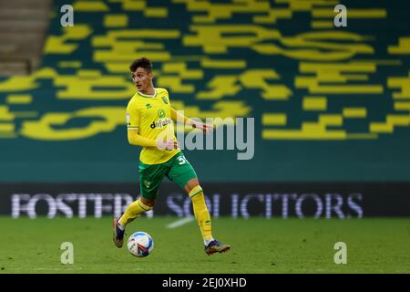 20 février 2021 ; Carrow Road, Norwich, Norfolk, Angleterre, Championnat de football de la Ligue anglaise de football, Norwich contre Rotherham United; Dimitris Giannoulis de Norwich City Banque D'Images