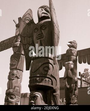 trois totems Banque D'Images