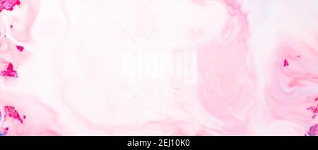Fluide Art. Texture abstraite rose. Motif en marbre liquide. Fond de texture mixte de modèle de conception d'encre abstraite Banque D'Images