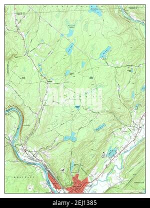 Port Jervis North, New York, carte 1992, 1:24000, États-Unis d'Amérique par Timeless Maps, données U.S. Geological Survey Banque D'Images