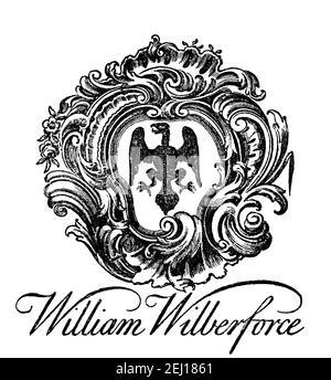 Bibliothèque de William Wilberforce, politicien britannique, philanthrope et éminent militant contre l'esclavage (1759-1833) Banque D'Images