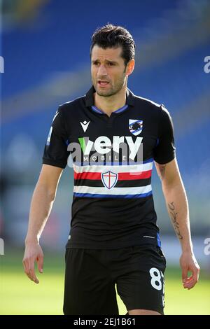 2/20/2021 - ROME, Italie. 20 février 2021. CANDREVA (SAMP) en action pendant la série italienne UN match de football de la ligue 2021 entre SS LAZIO VS SAMPDORIA, au stade olympique de Rome (photo par IPA/Sipa USA) Credit: SIPA USA/Alay Live News Banque D'Images