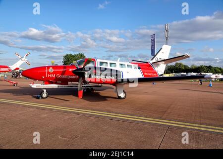 Le Reims-Cessna F406 Caravan II du Groupe RVL, qui entreprend une antenne spécialisée Travaux d'enquête pour l'Agence maritime et Coastguard Banque D'Images