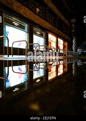 Wroclaw février 10 2020 place Kosciuszki colorée la nuit Banque D'Images
