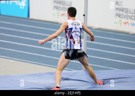 MICHEAU Sébastien de Sèvre Bocage AC puis finale High Jump pendant les Championnats d'athlétisme en intérieur français 2021 le 20 février 2021 au Stade Miramas Metropole à Miramas, France - photo Laurent Lairys / DPPI Banque D'Images