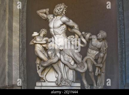 Laocoön et ses fils. Musée du Vatican Banque D'Images