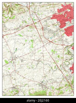 Allentown West, Pennsylvanie, carte 1964, 1:24000, États-Unis d'Amérique par Timeless Maps, données U.S. Geological Survey Banque D'Images