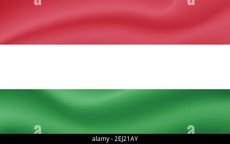 Drapeau de Hongrie. Grassez le pinceau avec le drapeau hongrois isolé sur le gris. Mise en plan aquarelle de style et texture de grunge.Illustration vectorielle. Illustration de Vecteur