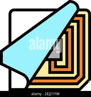 illustration vectorielle de couleur de composant de fil de cuivre rfid de puce Illustration de Vecteur