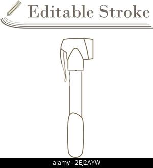 Icône de pompe à vélo. Dessin simple de contour modifiable. Illustration vectorielle. Illustration de Vecteur