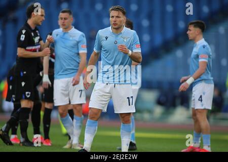 2/20/2021 - ROME, Italie. 20 février 2021. Ciro immobile (LATIUM) en action pendant la série italienne UN match de football de la ligue 2021 entre SS LAZIO VS SAMPDORIA, au stade olympique de Rome (photo par IPA/Sipa USA) Credit: SIPA USA/Alay Live News Banque D'Images