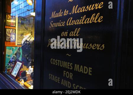 Royaume-Uni / Londres /Lewis Leathers / Lewis Leathers Shop, Whitfield Street, Londres. Banque D'Images