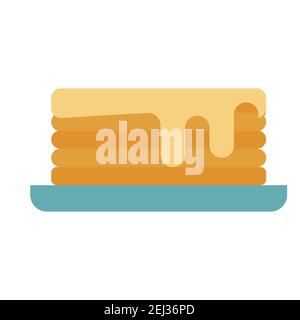 Pile de crêpes simple icône de nourriture dans le style tendance isolé sur fond blanc pour les applications Web et le concept mobile. Illustration vectorielle. EPS10 Illustration de Vecteur