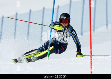 Emelie Wikstroem (SWE) lors des Championnats du monde DE SKI alpin 2021 FIS - Slalom - femmes, course de ski alpin, Cortina ( - photo .LM/Francesco Scaccianoce Banque D'Images