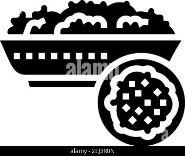 illustration vectorielle de l'icône de glyphe de groat de semolina Illustration de Vecteur