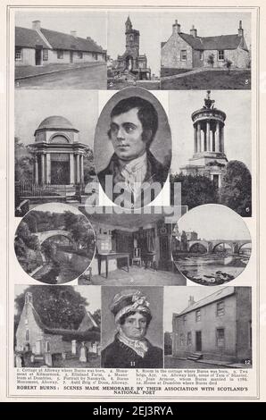 Robert Burns - scènes rendues mémorables par leur association avec le poète national écossais. Banque D'Images