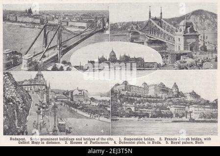 Photos d'époque de Budapest 1900. Banque D'Images
