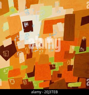 Illustration abstraite avec texture de tissu. Arrière-plan ethnique avec correctifs Banque D'Images