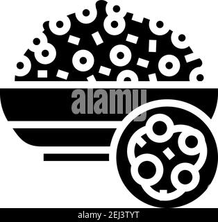 illustration du vecteur de l'icône de glyphe millet groat Illustration de Vecteur