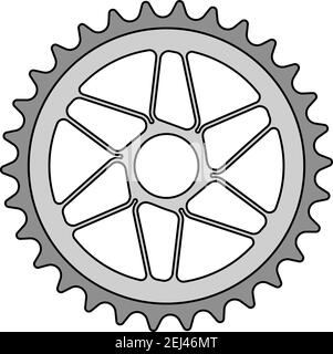 Icône de l'étoile de l'équipement de vélo. Contour modifiable avec Color Fill Design. Illustration vectorielle. Illustration de Vecteur