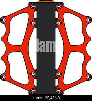 Icône de pédale de vélo. Contour modifiable avec Color Fill Design. Illustration vectorielle. Illustration de Vecteur