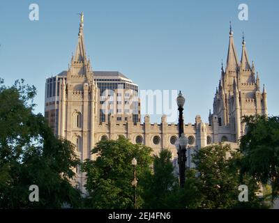 Mormon Temple, Salt Lake City, Utah Banque D'Images