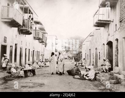 Ouled Nail Street, Biskra Algérie, vers 1890 Banque D'Images