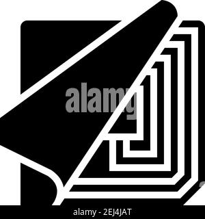 illustration du vecteur d'icône de glyphe de composant de fil de cuivre rfid de puce Illustration de Vecteur