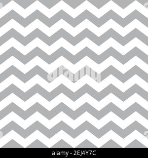 Motif simple sans couture en chevron blanc et gris. Motif à rayures zigzag pour le papier ou le tissu. Illustration de Vecteur