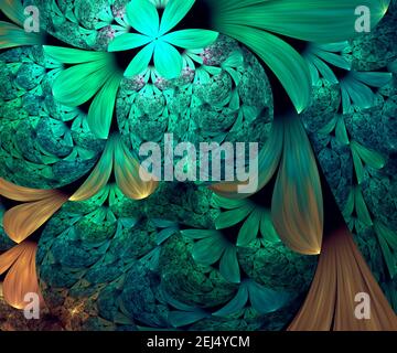 Fractale générée par ordinateur d'art pour l'art créatif, design et de divertissement Banque D'Images