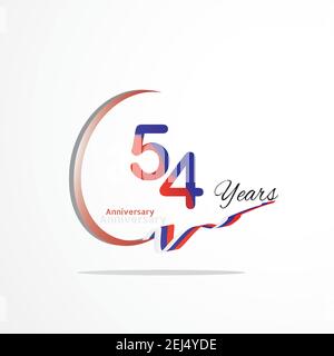 logo anniversaire 54 couleur verte et rouge. logo anniversaire soixante-dix-huit ans sur fond blanc. Illustration de Vecteur