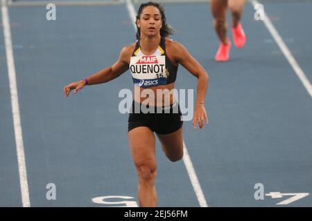 Fanny Quenot de Lyon Athlétisme Then Series 60 M haies femmes pendant les Championnats d'athlétisme en intérieur français 2021 le 20 février 2021 au Stade Miramas Metropole de Miramas, France - photo Laurent Lairys / ABACAPRESS.COM Banque D'Images