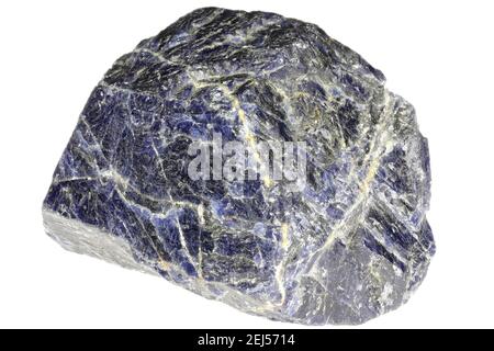 sodalite du Brésil isolée sur fond blanc Banque D'Images