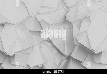 Le rendu 3d abstrait illustre le fond des formes géométriques. Banque D'Images