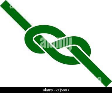 Icône de Knot de corde d'alpiniste. Conception couleur plate. Illustration vectorielle. Illustration de Vecteur