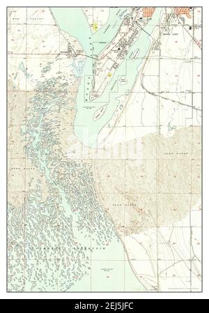 Moses Lake South, Washington, carte 1956, 1:24000, États-Unis d'Amérique par Timeless Maps, données U.S. Geological Survey Banque D'Images