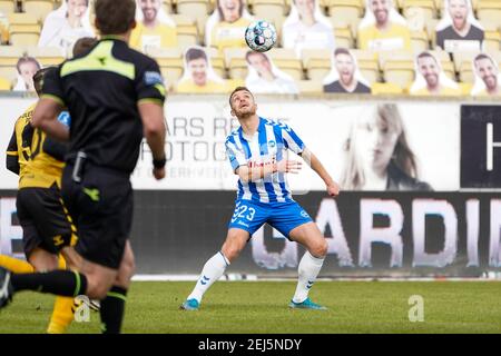 Horsens, Danemark. 21 février 2021. Troels Klove (23) d'OB vu pendant le 3F Superliga match entre AC Horsens et Odense Boldklub à Casa Arena à Horsens. (Crédit photo : Gonzales photo/Alamy Live News Banque D'Images