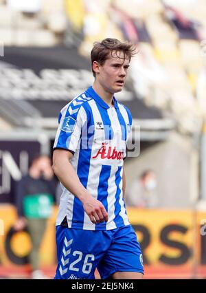 Horsens, Danemark. 21 février 2021. Mikkel Hyllegaard (26) d'OB vu pendant le 3F Superliga match entre AC Horsens et Odense Boldklub à Casa Arena à Horsens. (Crédit photo : Gonzales photo/Alamy Live News Banque D'Images