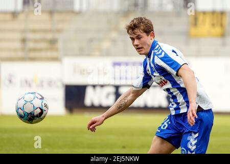 Horsens, Danemark. 21 février 2021. Mikkel Hyllegaard (26) d'OB vu pendant le 3F Superliga match entre AC Horsens et Odense Boldklub à Casa Arena à Horsens. (Crédit photo : Gonzales photo/Alamy Live News Banque D'Images