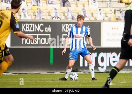 Horsens, Danemark. 21 février 2021. Jeppe Tverskov (6) d'OB vu pendant le 3F Superliga match entre AC Horsens et Odense Boldklub à Casa Arena à Horsens. (Crédit photo : Gonzales photo/Alamy Live News Banque D'Images