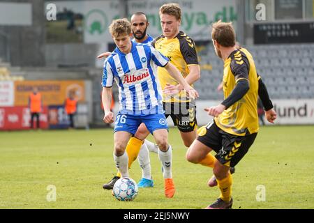 Horsens, Danemark. 21 février 2021. Mikkel Hyllegaard (26) d'OB vu pendant le 3F Superliga match entre AC Horsens et Odense Boldklub à Casa Arena à Horsens. (Crédit photo : Gonzales photo/Alamy Live News Banque D'Images