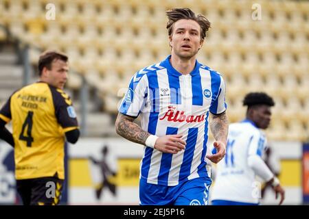 Horsens, Danemark. 21 février 2021. Mart Lieder (9) d'OB vu pendant le match 3F Superliga entre AC Horsens et Odense Boldklub à Casa Arena à Horsens. (Crédit photo : Gonzales photo/Alamy Live News Banque D'Images