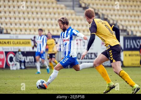 Horsens, Danemark. 21 février 2021. Sander Svendsen (10) d'OB vu pendant le 3F Superliga match entre AC Horsens et Odense Boldklub à Casa Arena à Horsens. (Crédit photo : Gonzales photo/Alamy Live News Banque D'Images